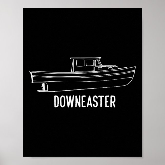 Póster Camiseta de barco de pesca de langosta Downeaster  (Frente)
