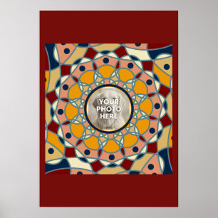 Póster Camiseta de bebé con diseño de mandala de foto per