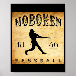 Póster Camiseta de béisbol 1846 Hoboken Nueva Jersey