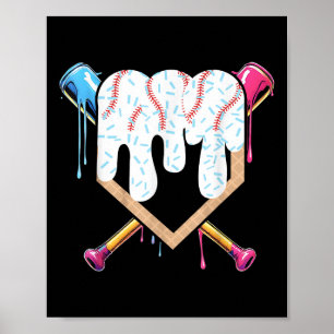 Póster Camiseta De Béisbol De Crema De Hielo - Camisetas