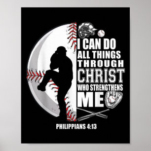 Póster Camiseta de béisbol niños Chicas Christian Jesus B