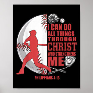 Póster Camiseta de béisbol Niños Cristo Chicas Verse de l