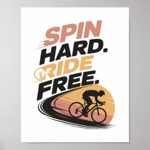 Póster Camiseta de bicicleta sin patinaje
