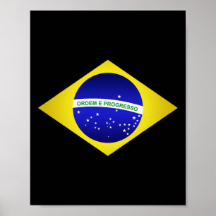 Póster Camiseta de Brasil Fútbol Soccer Brasileño Fla