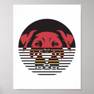 Póster Camiseta de cachorro de perro me encanta la pintur