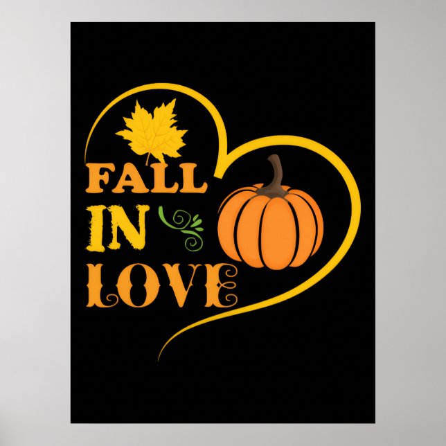 Póster Camiseta de calabaza de otoño, camiseta de otoño d (Frente)