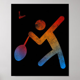 Póster Camiseta de Campeón de Bádminton Jugador Regalo Ra