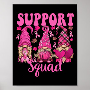 Póster Camiseta de cáncer para mujeres Gnomos Apoyo Squad