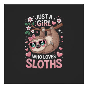 Póster Camiseta de chica perezoso