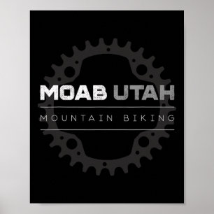 Póster Camiseta de Ciclismo de Montaña Moab Utah - Vintag