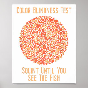 Póster Camiseta de color ciego - Prueba divertida de cegu