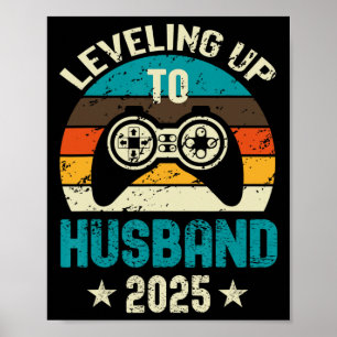 Póster Camiseta de compromiso para el novio gamer subiend
