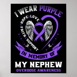 Póster Camiseta de Conciencia de Sobredosis En Memoria de