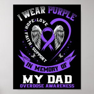 Póster Camiseta de Conciencia de Sobredosis En Memoria de