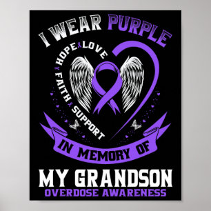 Póster Camiseta de Conciencia de Sobredosis En Memoria de