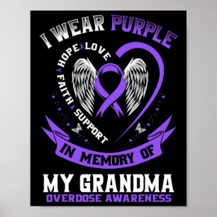 Póster Camiseta de Conciencia de Sobredosis En Memoria de