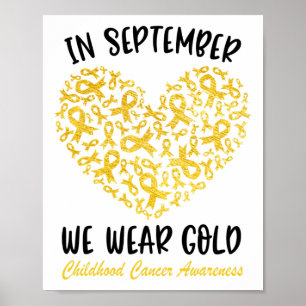 Póster Camiseta de Conciencia del Cáncer Infantil En Sept