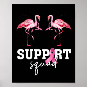 Póster Camiseta de Conciencia del Cáncer Mujer Flamingo A