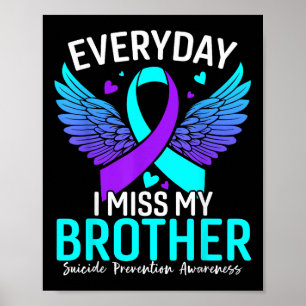 Póster Camiseta de Conciencia del Suicidio Prevención del