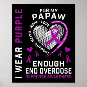 Póster Camiseta de Conciencia sobre Sobredosis Fin Basta