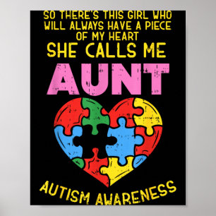 Póster Camiseta de concienciación sobre el autismo de la