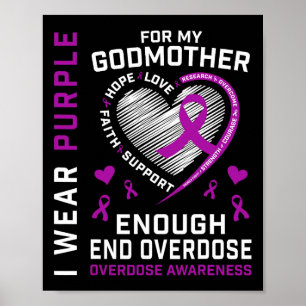 Póster Camiseta de concienciación sobre la sobredosis fin
