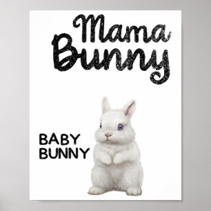 Póster Camiseta de conejito de Pascua para mamá Embarazo