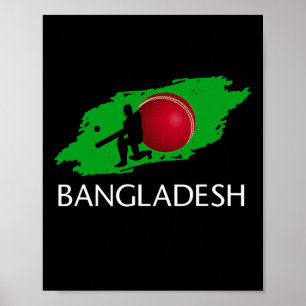 Póster Camiseta de cricket de Ngladesh Tsman