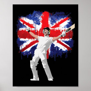 Póster Camiseta de críquet de Inglaterra Fans nacionales