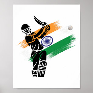 Póster Camiseta de críquet de la India Equipo de críquet