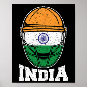Póster Camiseta de críquet de la India Jersey para fans d