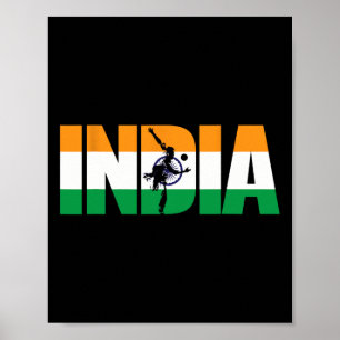 Póster Camiseta de críquet de la India Jersey para fans d