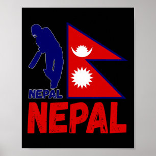 Póster Camiseta de críquet de Nepal 1