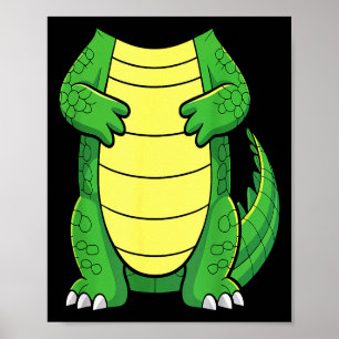 Póster Camiseta de cuerpo de cocodrilo adulto niños hombr