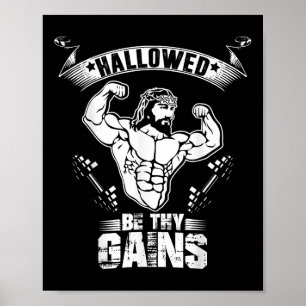 Póster Camiseta de culturismo para hombres Jesús - Divert
