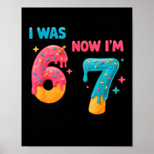 Póster Camiseta de cumpleaños de 7 años Era 6 ahora tengo