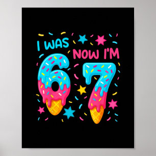 Póster Camiseta de cumpleaños de 7 años Era 6 ahora tengo