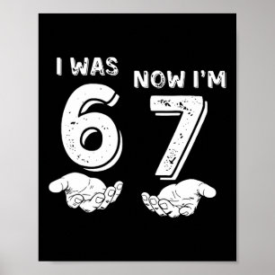 Póster Camiseta de cumpleaños de 7 años Era 6 ahora tengo