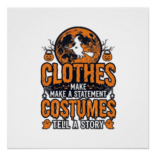 Póster Camiseta de declaración de disfraz de ropa vintage