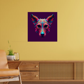 Póster Camiseta de diseño de perro - Mejor amigo psicodél