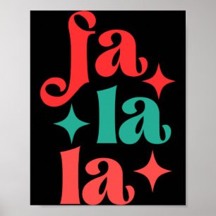 Póster Camiseta de diseño tipográfico festivo Fa La La Ho