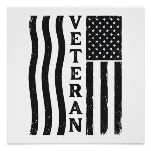 Póster Camiseta de diseño vectorial vintage de la bandera