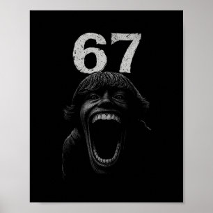 Póster Camiseta de disfraz aterrador de Halloween 67 Scp 