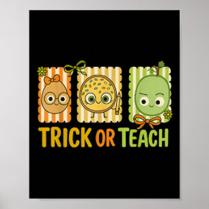 Póster Camiseta de disfraz de Halloween de Trick Or Teach