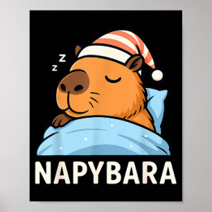 Póster Camiseta de dormir Sleeng Capybara Napybara Pijama