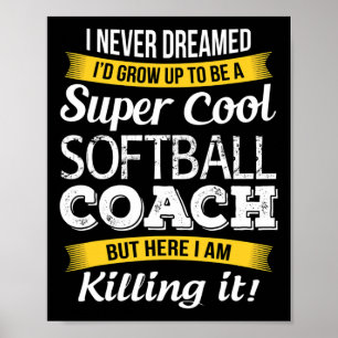 Póster Camiseta de entrenador de Softll Gracias Apreciaci