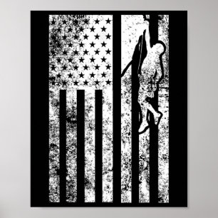 Póster Camiseta de escalada en roca - Camiseta de bandera