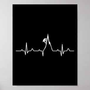 Póster Camiseta de escalada en roca Regalo de latido de m