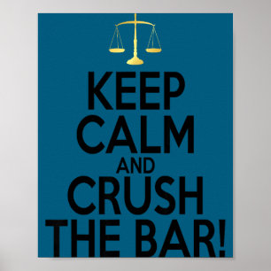 Póster Camiseta de examen de barra de la escuela de derec