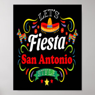 Póster Camiseta de Fiesta Bebiendo Fiesta San Antonio Cin